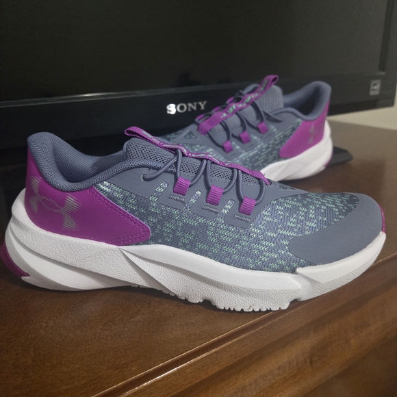 Under Armour Other - Under Armour Kids Shoes in Gray and Purple